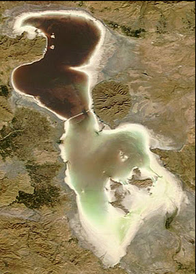 جدیدترین عكس ماهواره ای از دریاچه ارومیه 