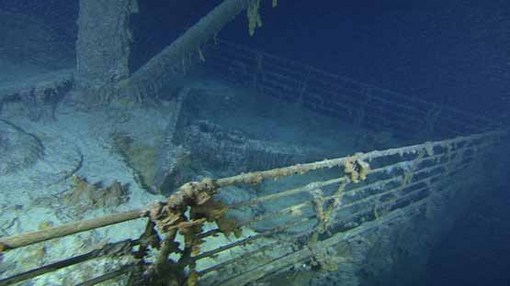 تایتانیک در اعماق دریا در سال 2010
Premier Exhibitions, Inc.-Woods Hole Oceanographic Institution
