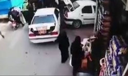 له شدن یک زن و مرد زیر خودرو با خطای کودک