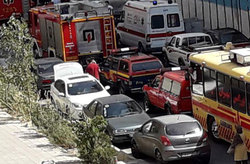 آتش‌سوزی برج 21 طبقه در تهران