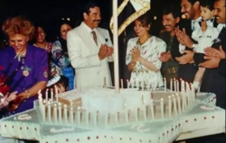 جشن تولد صدام حسین با 22 میلیون شمع!