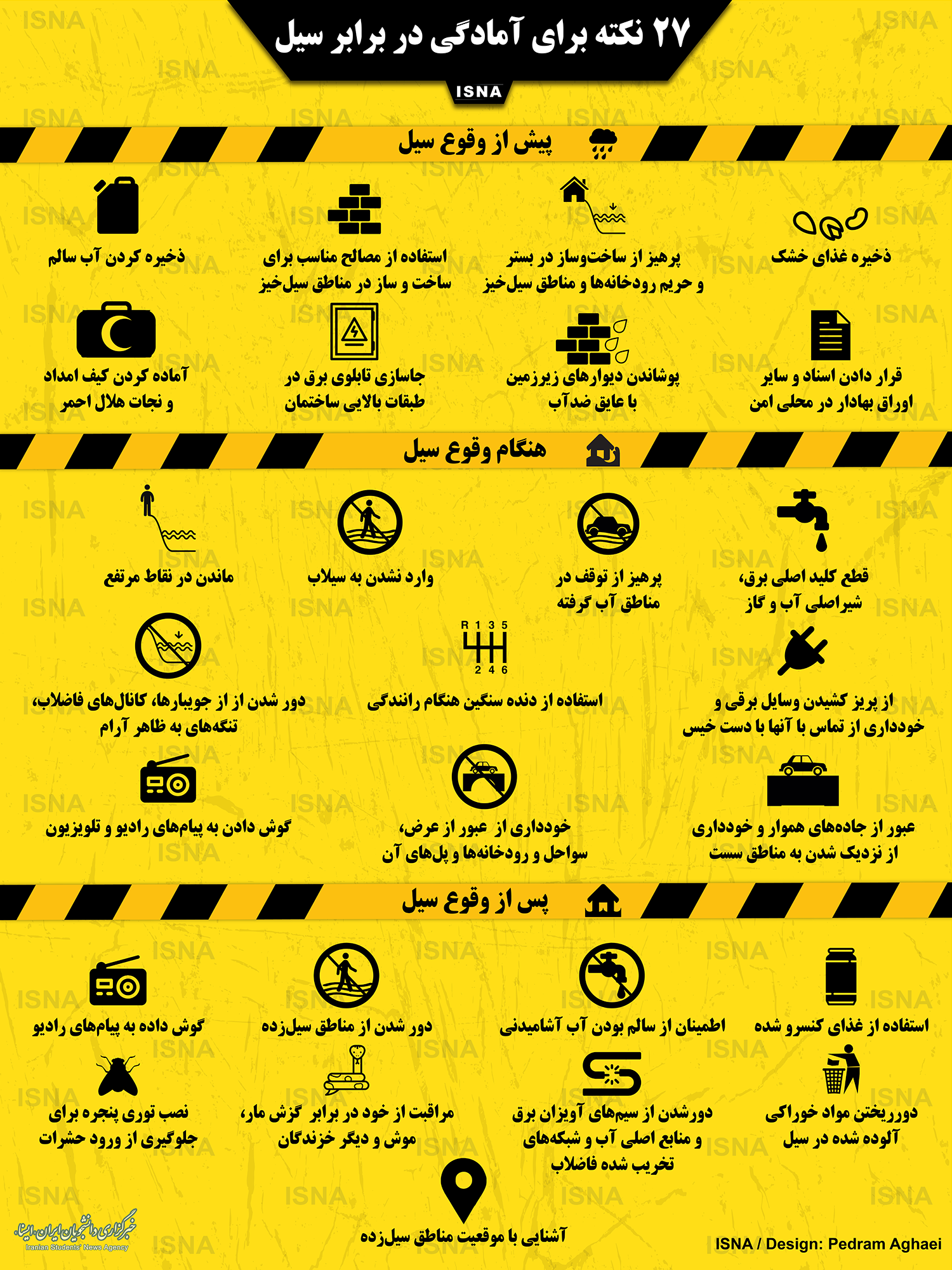 تداوم آماده باش  در استان های متاثر از سیلاب/ آخرین آمار جان باختگان سیلاب در سراسر کشور/ پیام رهبر انقلاب در پی حادثه سیل در شیراز/ تهران در وضعیت هشدار