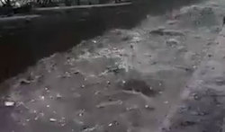 طغیان مسیل بلوار ابوذر تهران