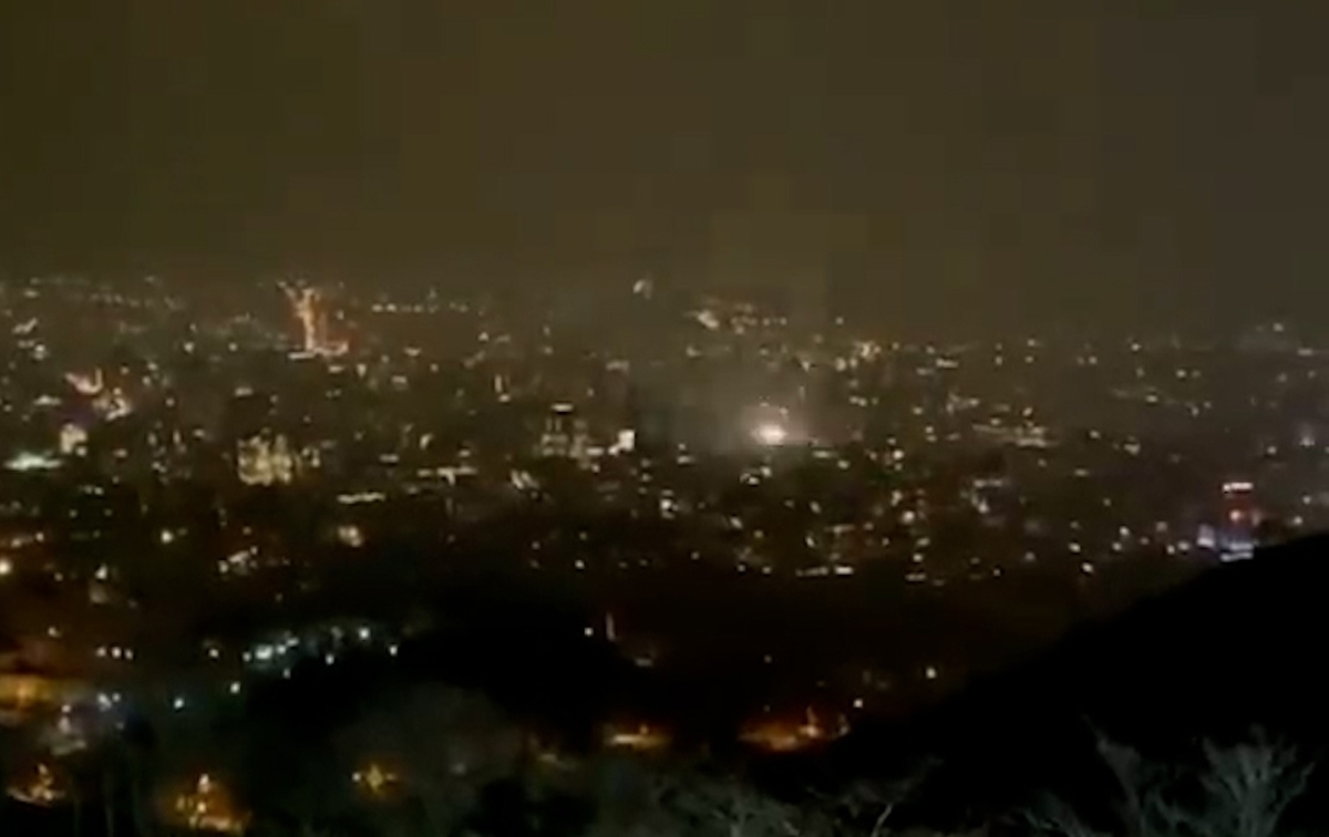 جنگ شهری چهارشنبه سوری از زاویه توچال و برج میلاد