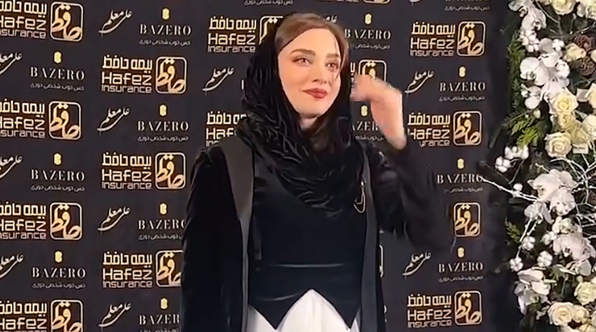 حرکت جنجالی بهنوش طباطبایی در جشن حافظ