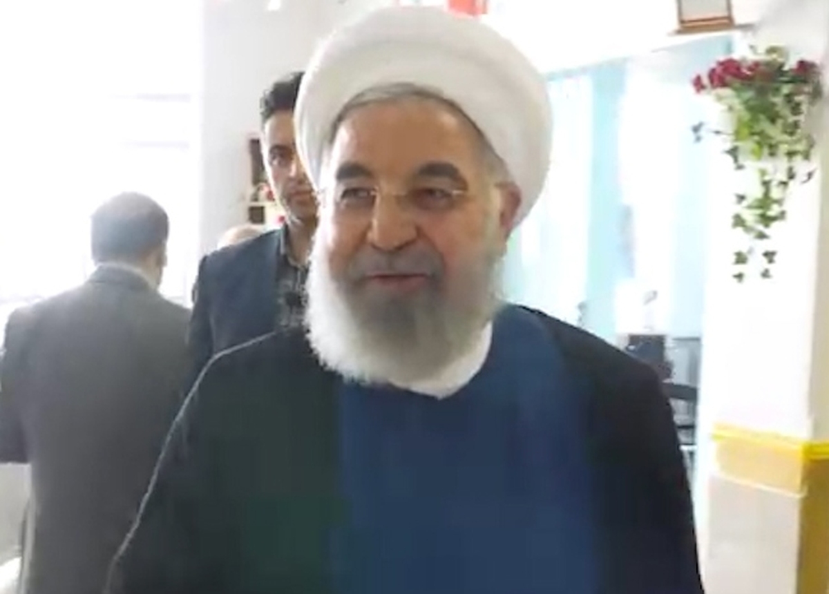 لحظات رای دادن خاتمی، روحانی، ظریف، لاریجانی و دیگران