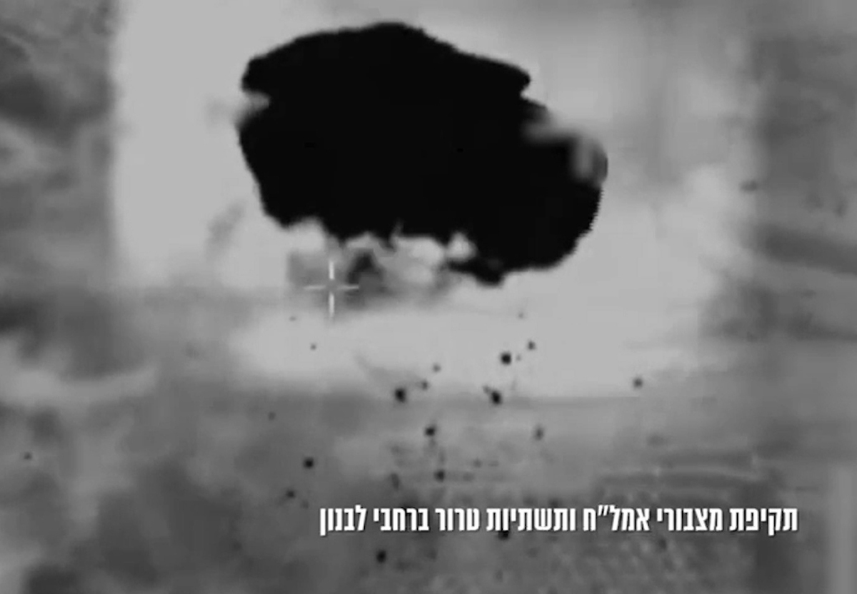 بمباران مواضع حزب الله از زاویه جنگنده‌های اسرائیل