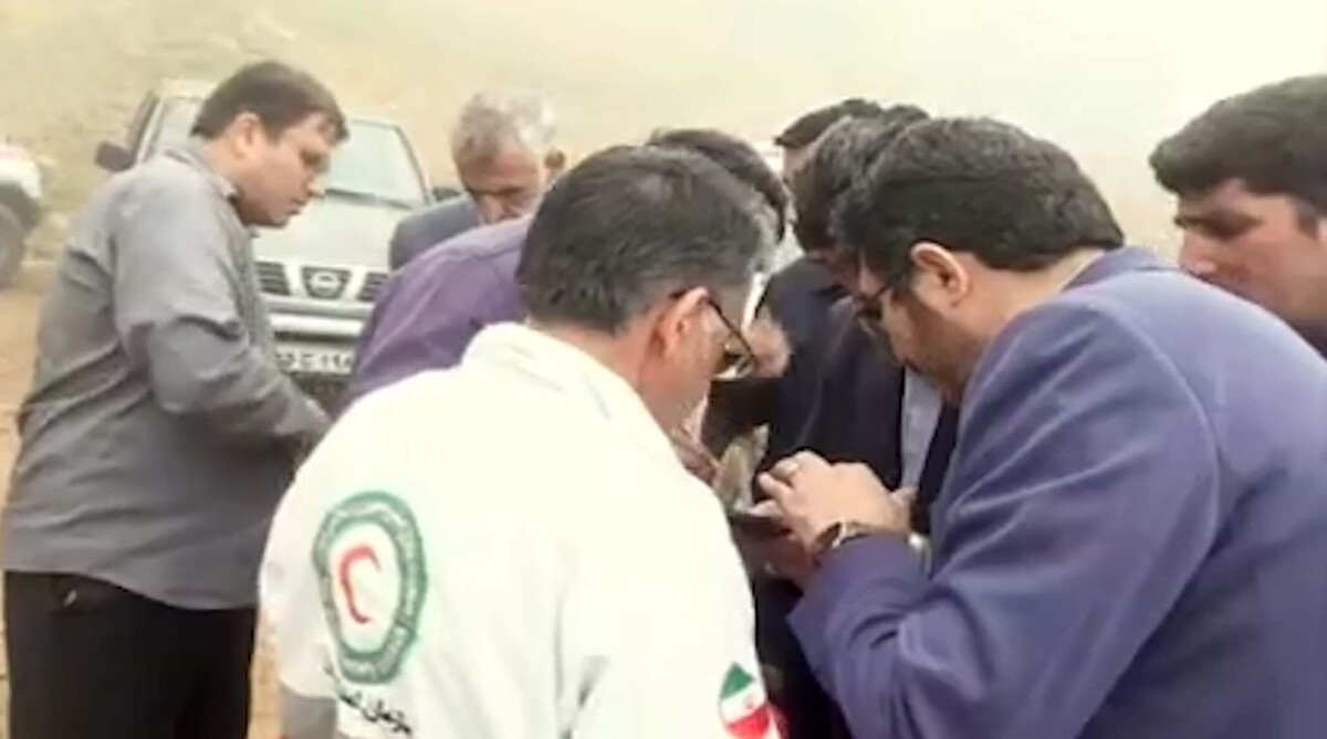 تصاویر نقطه زنی برای کشف محل هلی کوپتر رئیسی