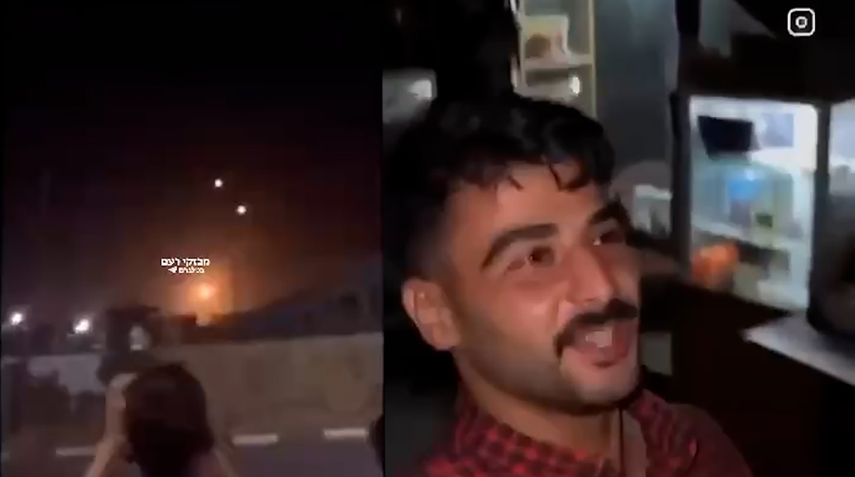 تصاویر شادی لبنانی‌ها و فلسطینی‌ها حین حمله ایران به اسرائیل