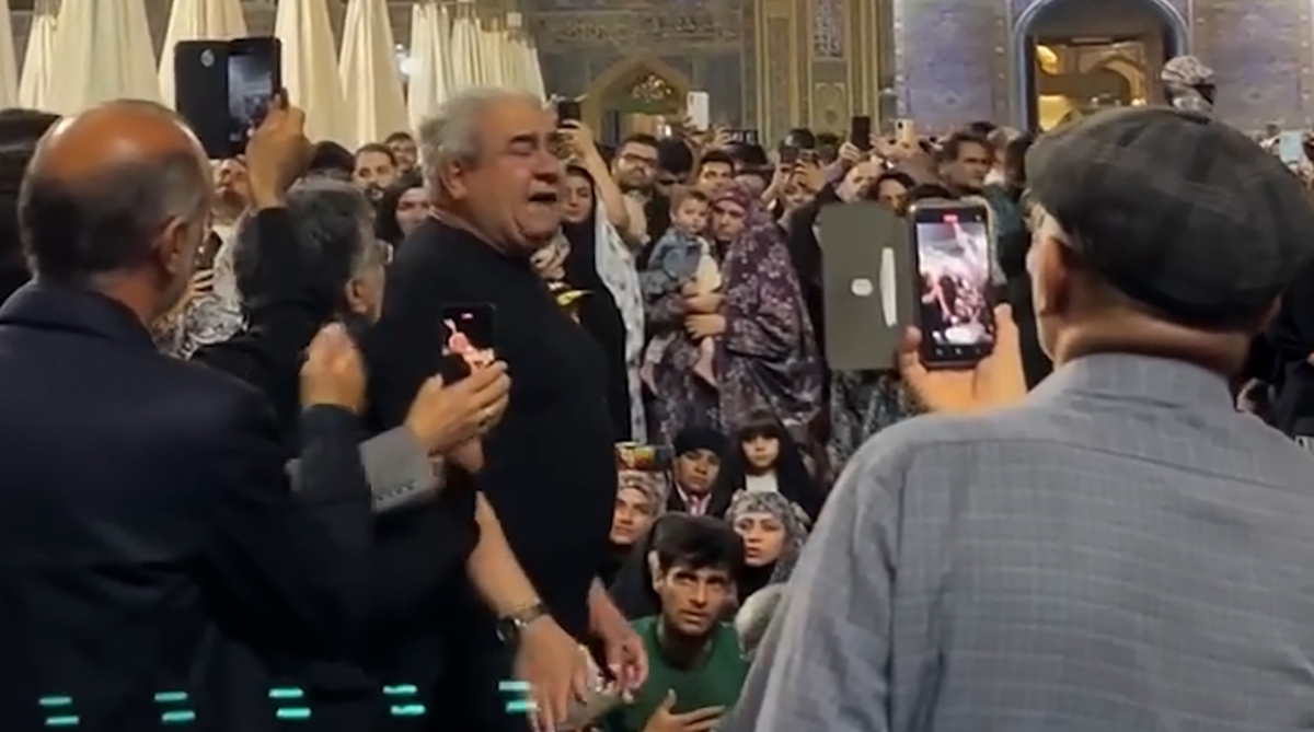 مداحی یک بازیگر در حرم امام رضا