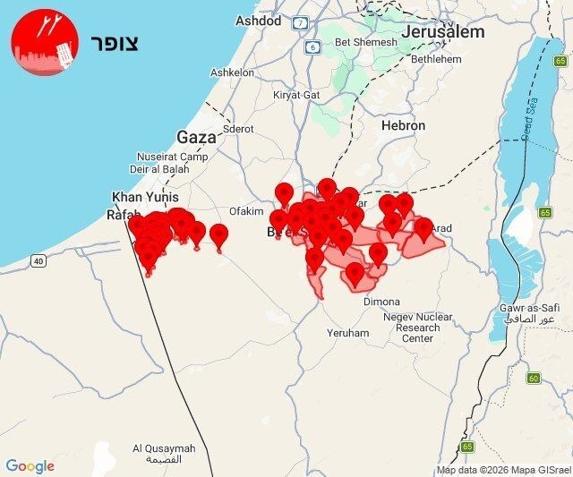 روز بیست و پنجم/موج ۷۸ وعده صادق ۴/حمله موشکی به ایلات، دیمونا و شمال تل آویو و برخی پایگاههای ارتش تروریستی آمریکا/بروزرسانی می شود...