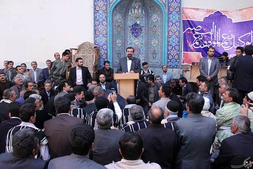 سخنرانی محسن رضایی در مسجد شهر درود 