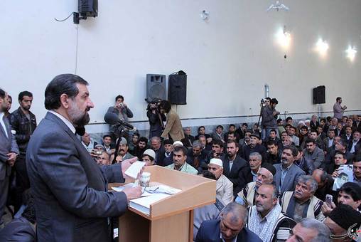 سخنرانی محسن رضایی در مسجد شهر درود 