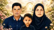 عکس ۳ نفره خانواده‌ای که امروز به شهادت رسیدند