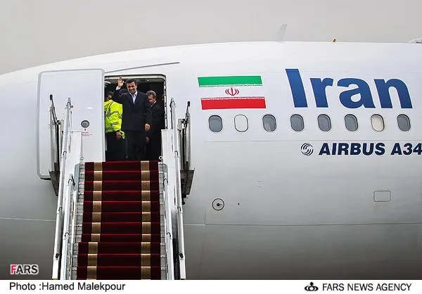 بازگشت محمود احمدی نژاد رئیس جمهور از ونزوئلا