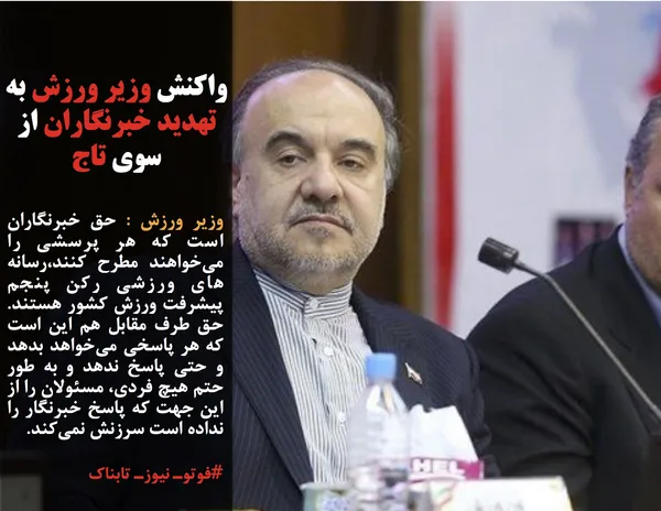 وزیر ورزش : حق خبرنگاران است که هر پرسشی را می&zwnj;خواهند مطرح کنند،رسانه های ورزشی رکن پنجم پیشرفت ورزش کشور هستند. حق طرف مقابل هم این است که هر پاسخی می&zwnj;خواهد بدهد و حتی پاسخ ندهد و به طور حتم هیچ فردی، مسئولان را از این جهت که پاسخ خبرنگار را نداده است سرزنش نمی&zwnj;کند.

