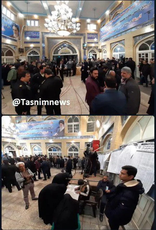 صفوف رای در مسجد لرزاده