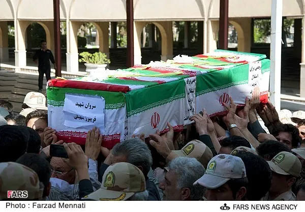 تشییع دو شهید والامقام در کرمانشاه