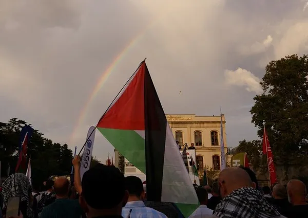 راهپیمایی با حمل پرچم فلسطین در ترکیه 