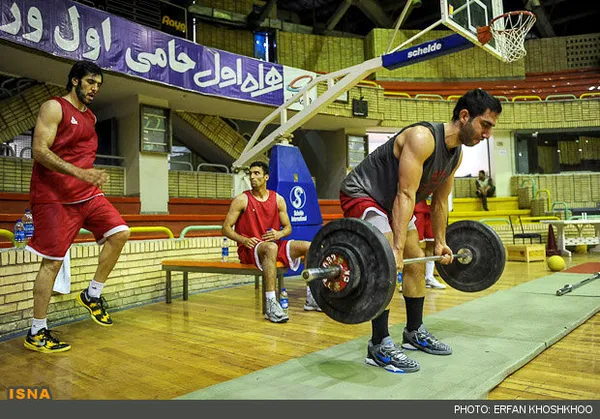 تمرین تیم ملی بسکتبال