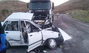 تصادف پراید و تریلر در جاده قوچان با ۵ کُشته
