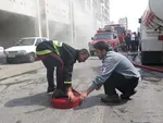 آتش‌سوزی در بازار اهواز