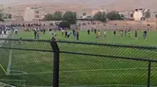 تصاویر بازی فوتبال در شهرکرد با تیرهوایی و اشک‌آور