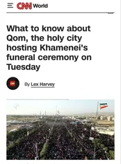 گزارش CNN از تشییع پیکر رهبرشهید انقلاب در قم