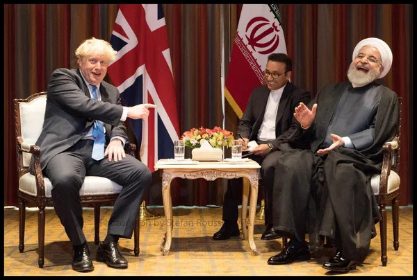 دیدار روحانی و بوریس جانسون