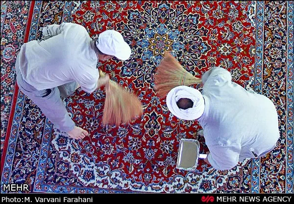 غبارروبی مساجد در اراک