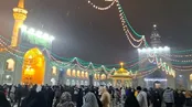 حال و هوای برفی حرم امام رضا در شام مبعث پیامبر اکرم(ص)