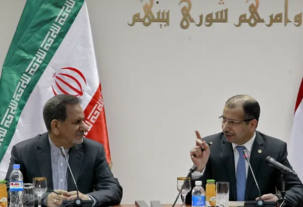 اسحاق جهانگیری معاون اول رییس جمهوری ایران روز دوشنبه با سلیم الجبوری رییس مجلس عراق دیدار و گفتگو کرد./IRNA

