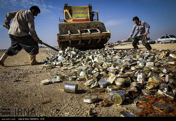  امحاء 32هزار قوطی کنسرو تقلبی در بوشهر