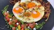 طرز تهیه نیمرو پیاز داغ