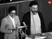 شهیدبهشتی و ابوالحسن بنی‌صدر در مجلس؛ سال ۵۹