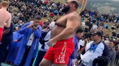 قدرت‌نمایی کوه 208 سانتی ایرانی را ببینید؛ قهرمان جهان شد!