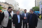 حضور الیاس حضرتی در راهپیمایی امام رضایی‌ها