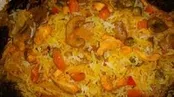 دستورپخت پلومخلوط سبزیجات با ته دیگ