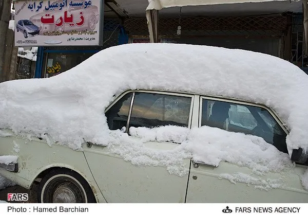 بارش برف در گرگان