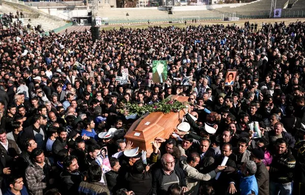 مراسم تشییع پیکر مرحوم غلامحسین مظلومی./ISNA

