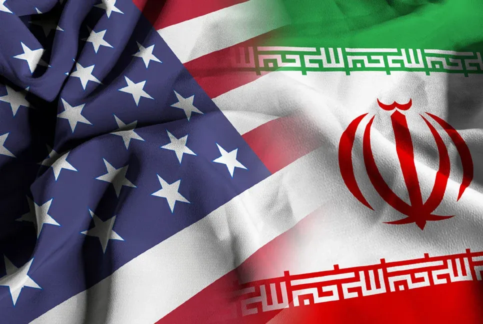 Iran-US flags Iran-US flags