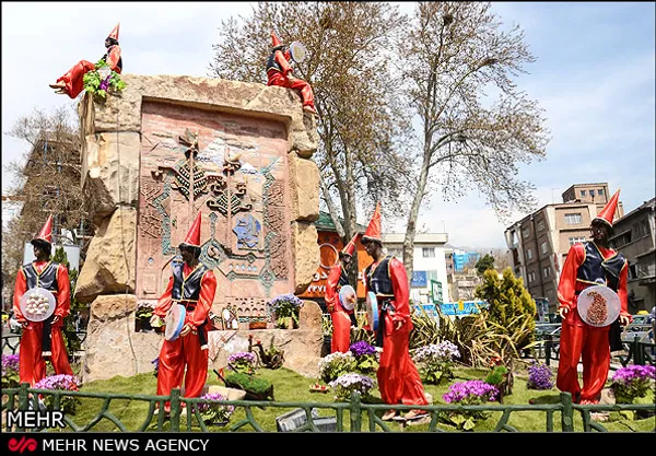 نمادهای نوروزی در سطح شهر تهران. پنج شنبه 8 فروردین 1392