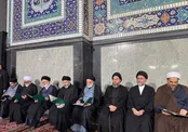 مراسم ترحیم رهبر شهید در حرم مطهر رضوی + عکس