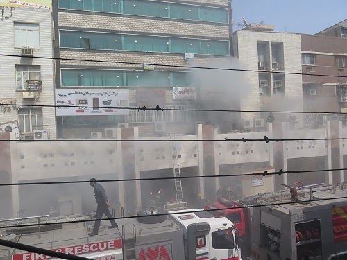 آتش‌سوزی در بازار اهواز