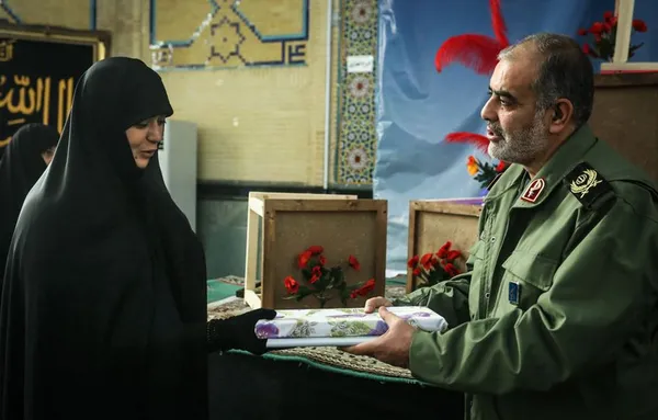 الهام چرخنده در حاشیه دومین یادواره زنان شهیده سپاه محمد رسول الله(ص)/MNA
