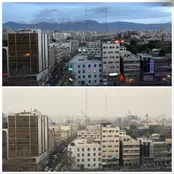 تفاوت هوای تهران چهارشنبه پیش با امروز صبح