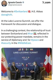 پیام وزیر خارجه سوئیس پس از دیدار با عراقچی