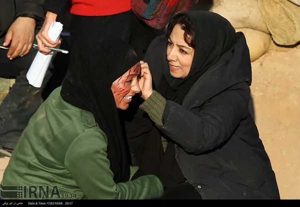 پشت صحنه فیلم &laquo;معراجی ها&raquo; به کارگردانی مسعود ده نمکی در شهرک سینمای دفاع مقدس

