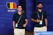 عکس: حضور بازیکنان تیم های ملی ایران و بلژیک در ورزشگاه سوفیا