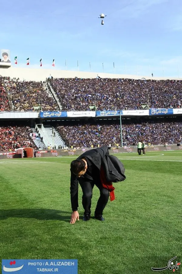 یحیی گل محمدی پیش از آغاز دربی
